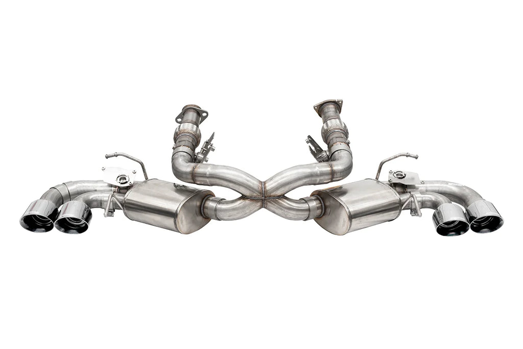 C8 Corsa 3.0" Cat Back with 4.5" Tips Exhaust with Factory NPP Polished Tips