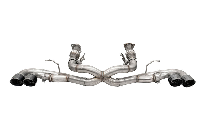 C8 Corsa 3.0" Cat Back with 4.5" Tips Exhaust without Factory NPP PVD Black Tips