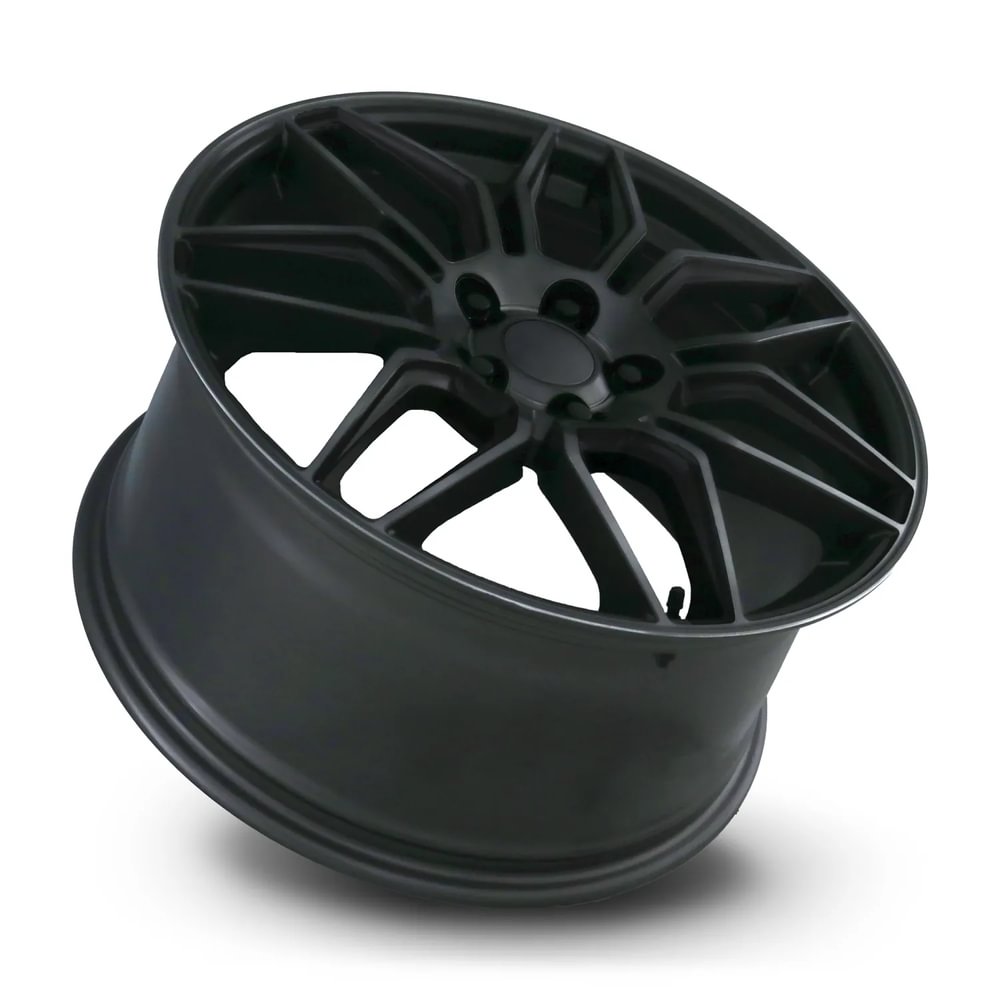 C8 Z06 STYLE TITANIUM GRAY MACHINED FACE WITH DARK CLEAR COAT SET