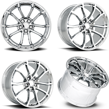 C7 GRAND SPORT STYLE CHROME WHEEL SET