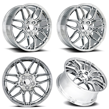 C8 Z06 STYLE CHROME WHEEL SET