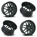 C8 Z06 STYLE TITANIUM GRAY MACHINED FACE WITH DARK CLEAR COAT SET