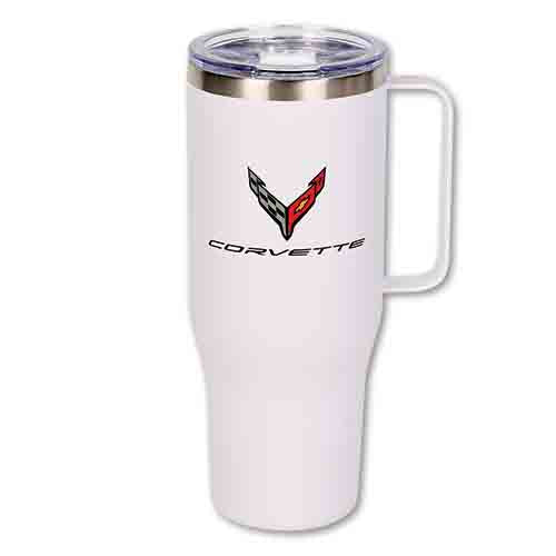 C8 Corvette Tumbler 40oz White