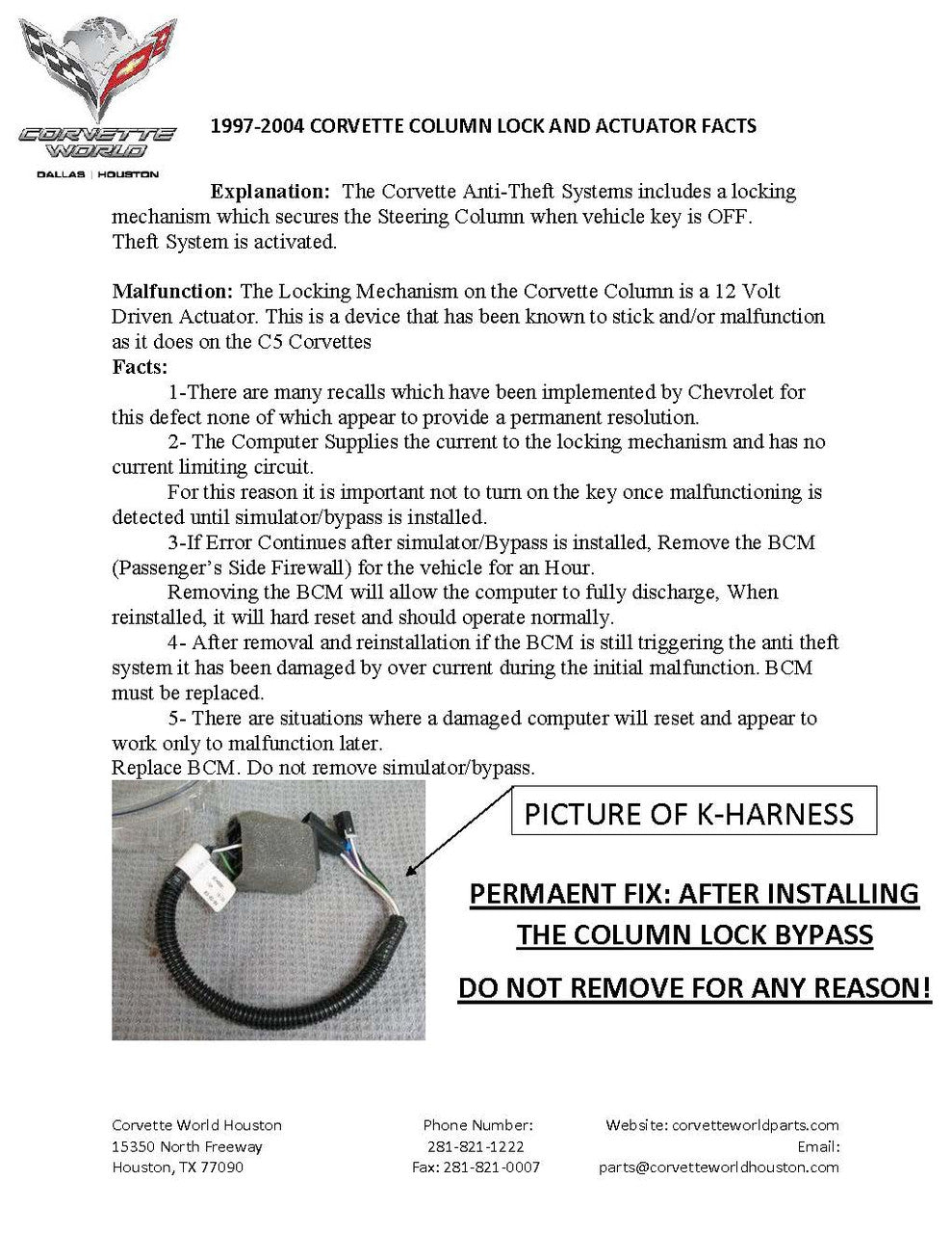 C5 Column Lock Bypass