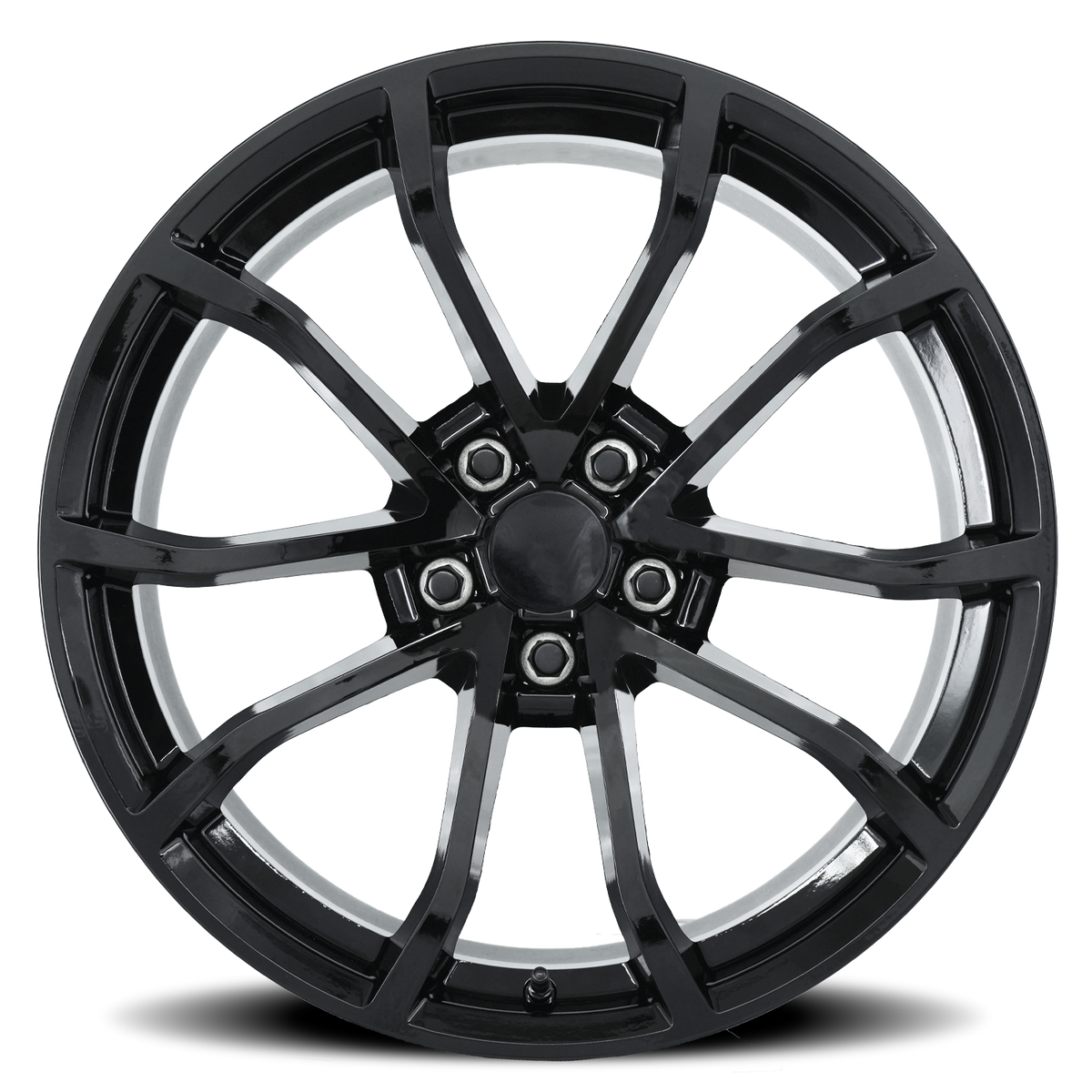 C7 GRAND SPORT STYLE GLOSS BLACK WHEEL -SINGLE WHEEL