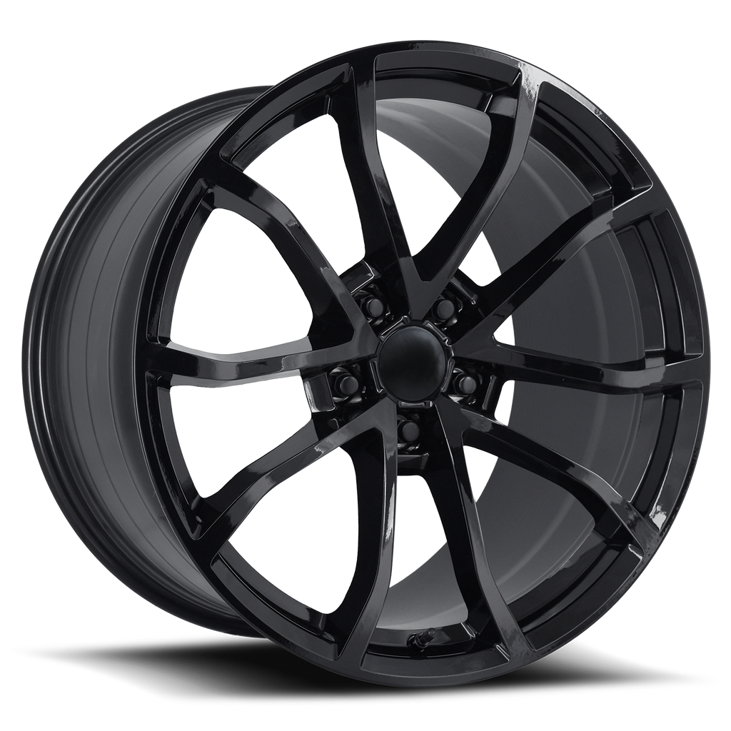 C7 GRAND SPORT STYLE GLOSS BLACK WHEEL -SINGLE WHEEL