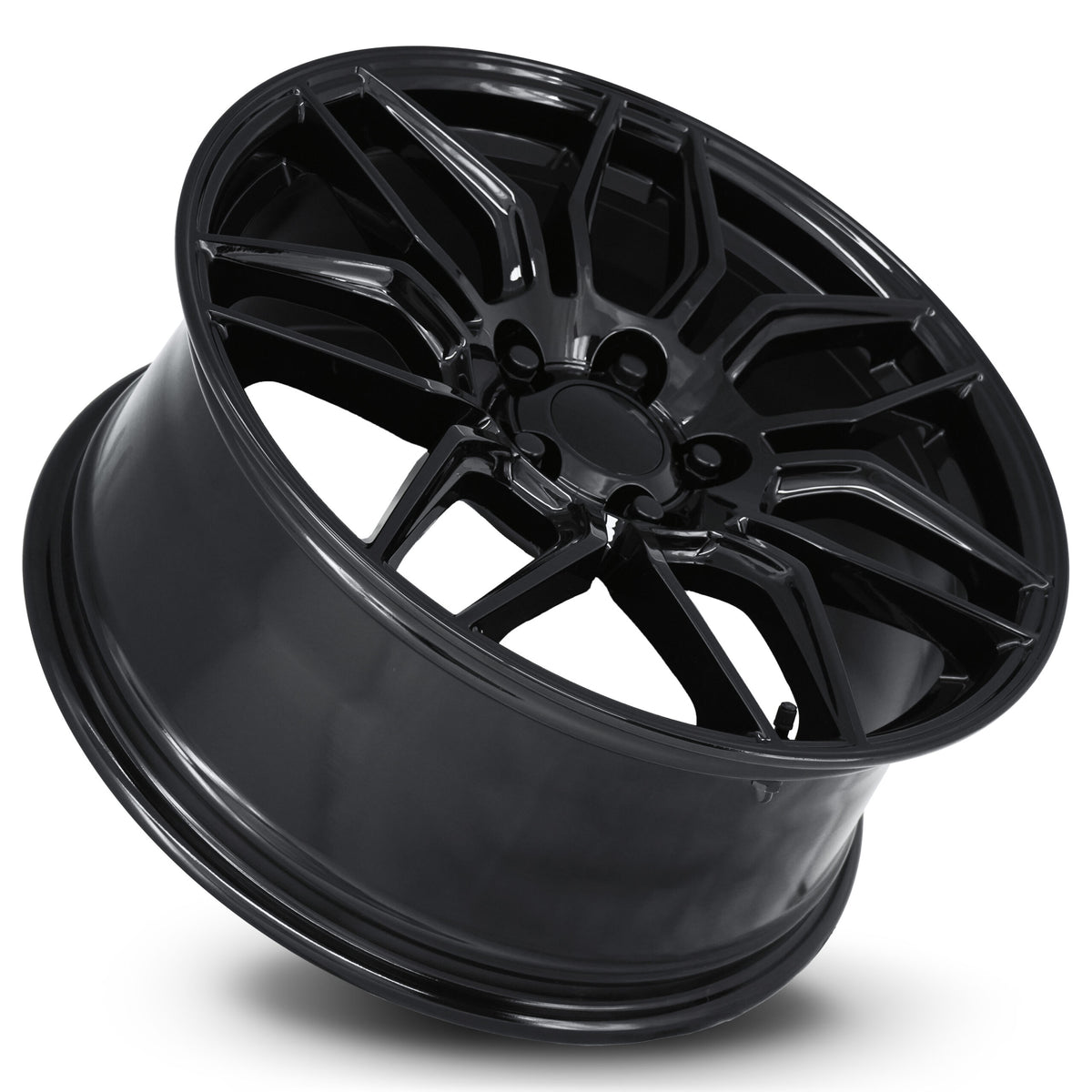 C8 Z06 STYLE GLOSS BLACK WHEEL SET