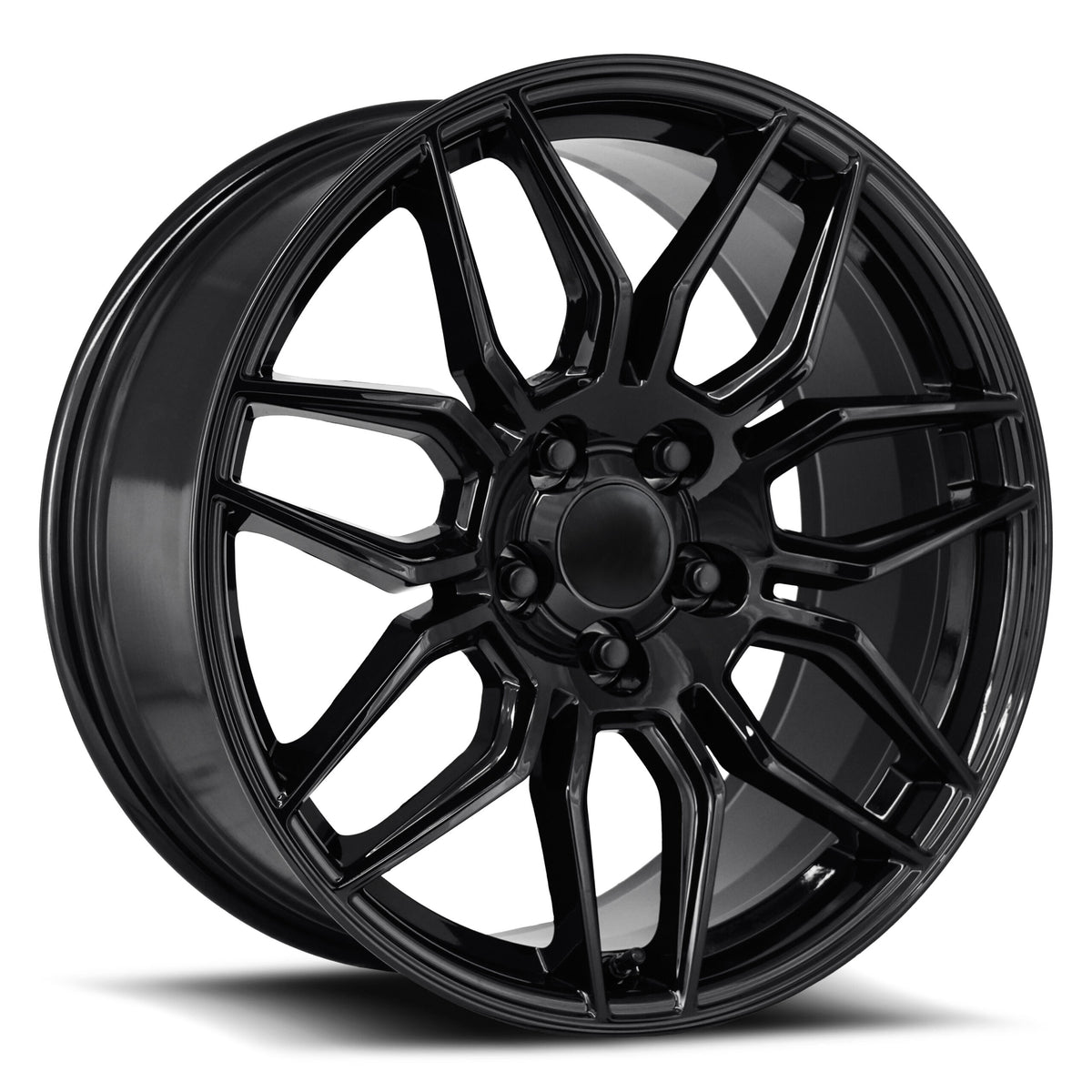 C8 Z06 STYLE GLOSS BLACK WHEEL SET