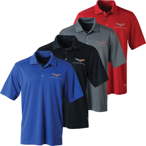 MENS C6 CORVETTE CALLAWAY DRY CORE POLO