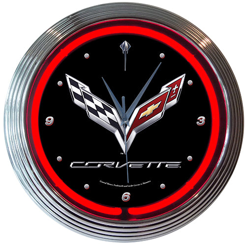 C7 CORVETTE NEON CLOCK