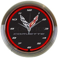 C8 CORVETTE NEON 15″ WALL CLOCK