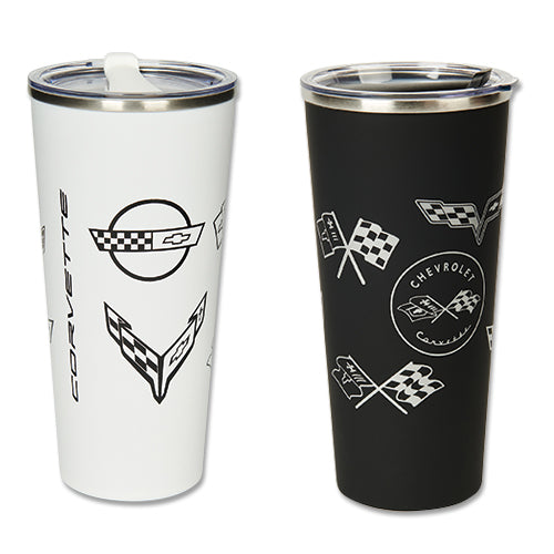 CORVETTE GENERATIONS STAINLESS STEEL TUMBLER