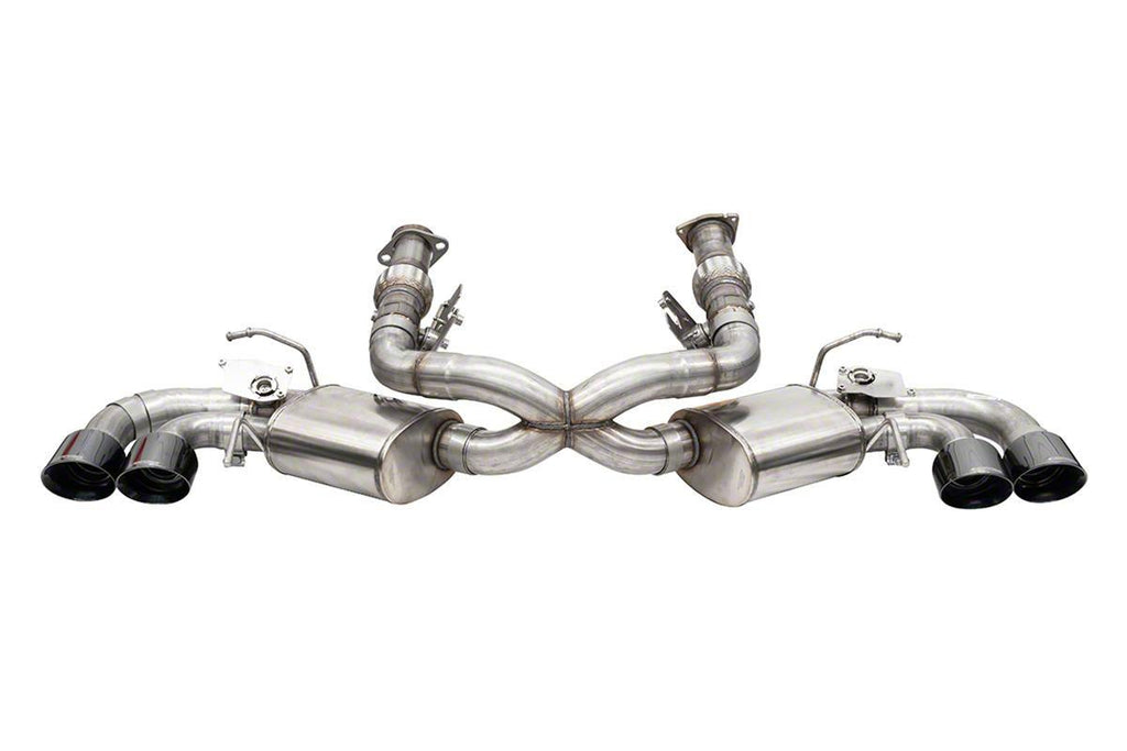 C8 Corsa 3.0" Cat Back with 4.5" Tips Exhaust with Factory NPP Black PVD Tips