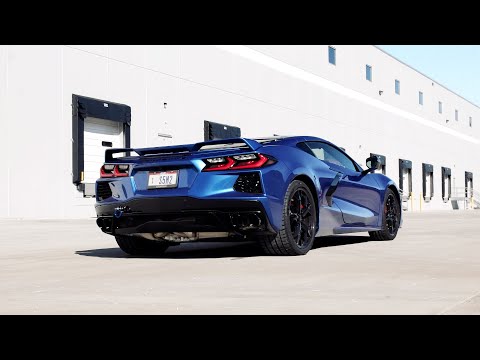 C8 Corsa 3.0" Cat Back with 4.5" Tips Exhaust with Factory NPP Polished Tips